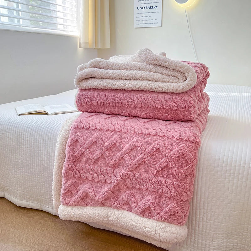 BlushHaven Ultra-Soft Throw – Silky Flannel Comfort for Every Season