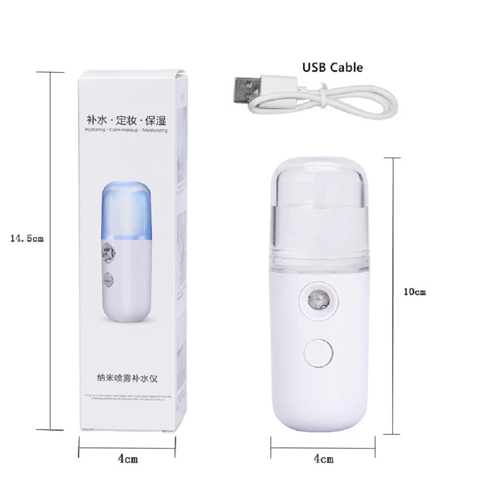 DewGlow USB Facial Mist Sprayer – Instant Hydration, Anytime, Anywhere