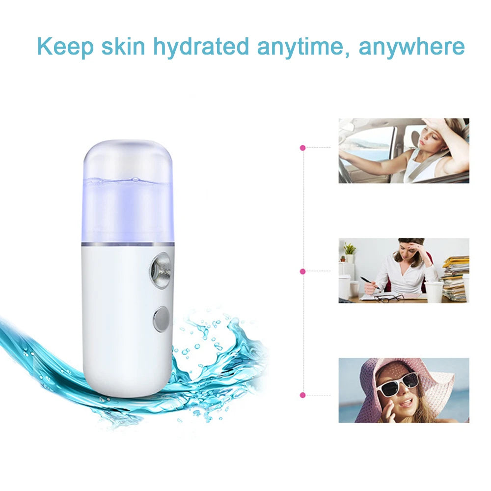 DewGlow USB Facial Mist Sprayer – Instant Hydration, Anytime, Anywhere