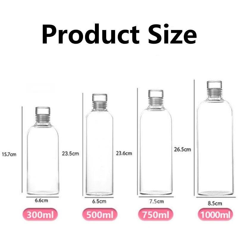 PureFlow Glass Water Bottle – Hydrate in Style, Anytime, Anywhere