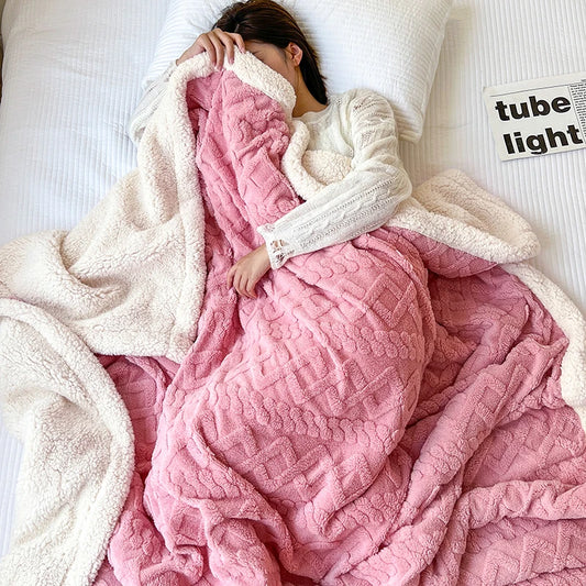 BlushHaven Ultra-Soft Throw – Silky Flannel Comfort for Every Season